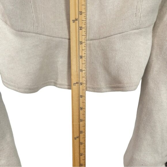 Free People We The Free Womens Military Jacket Lace Cropped Cream Lace Button 6 - Picture 9 of 16